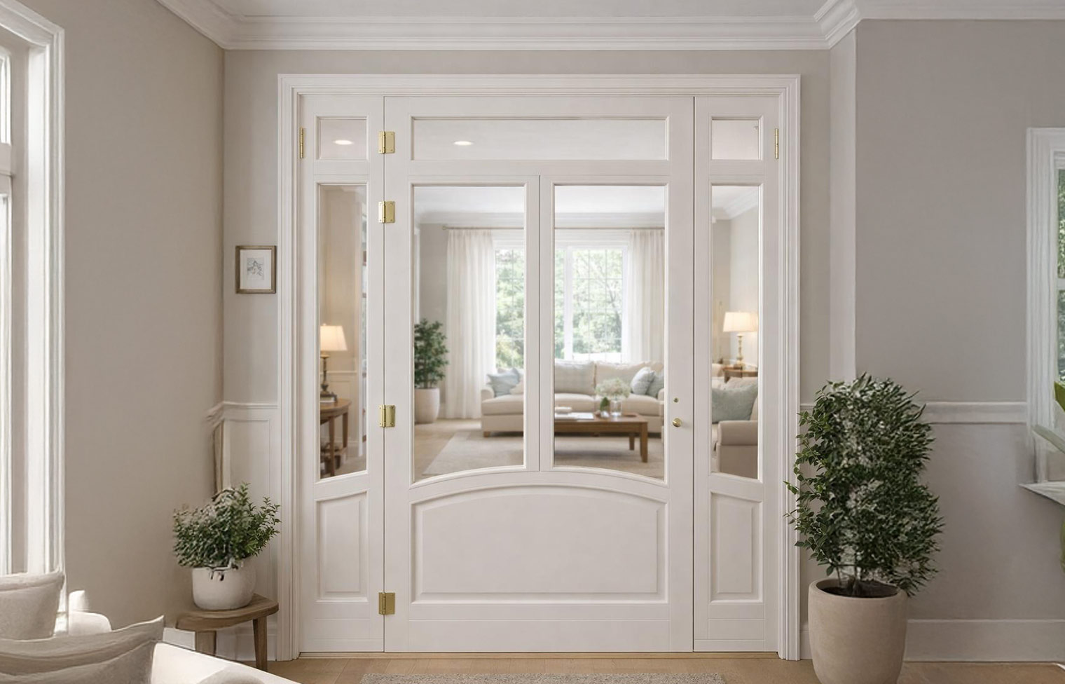Wooden entrance doors