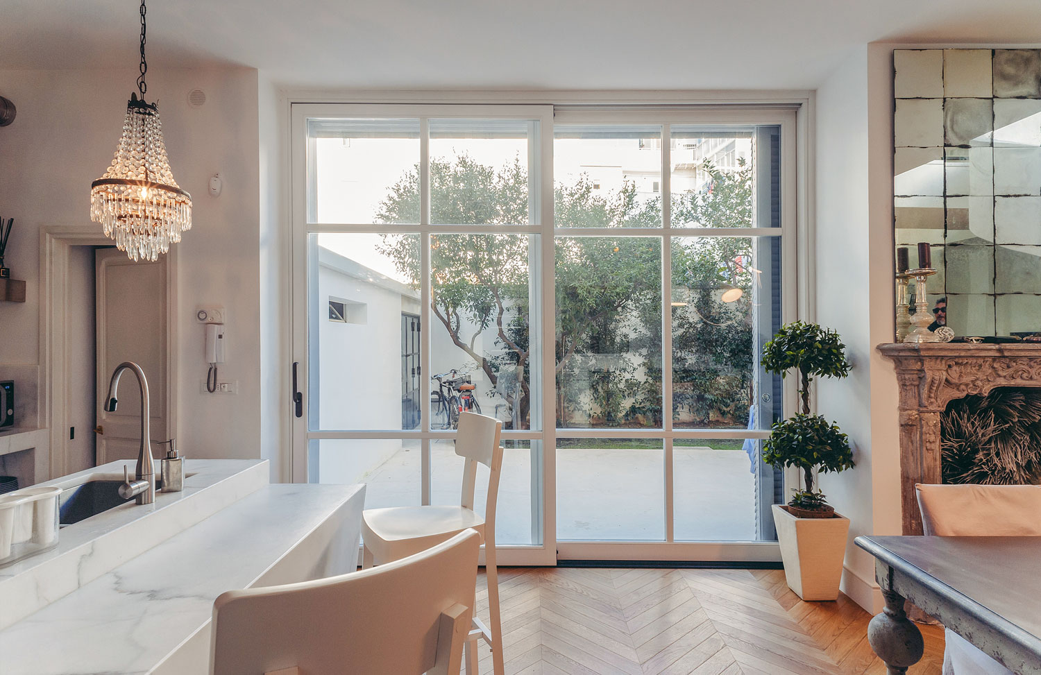 Custom lift-and-slide doors