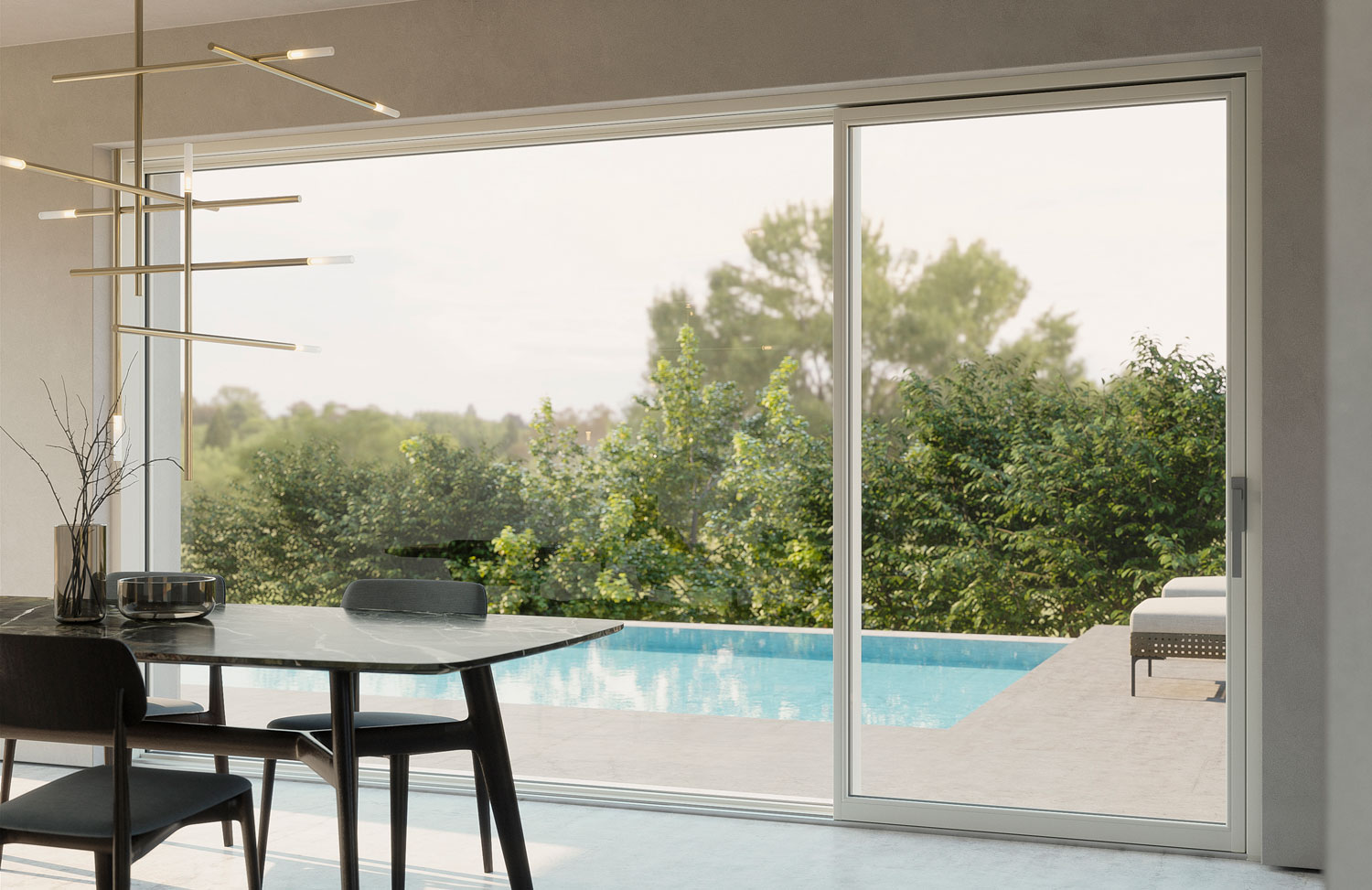 Custom lift-and-slide doors