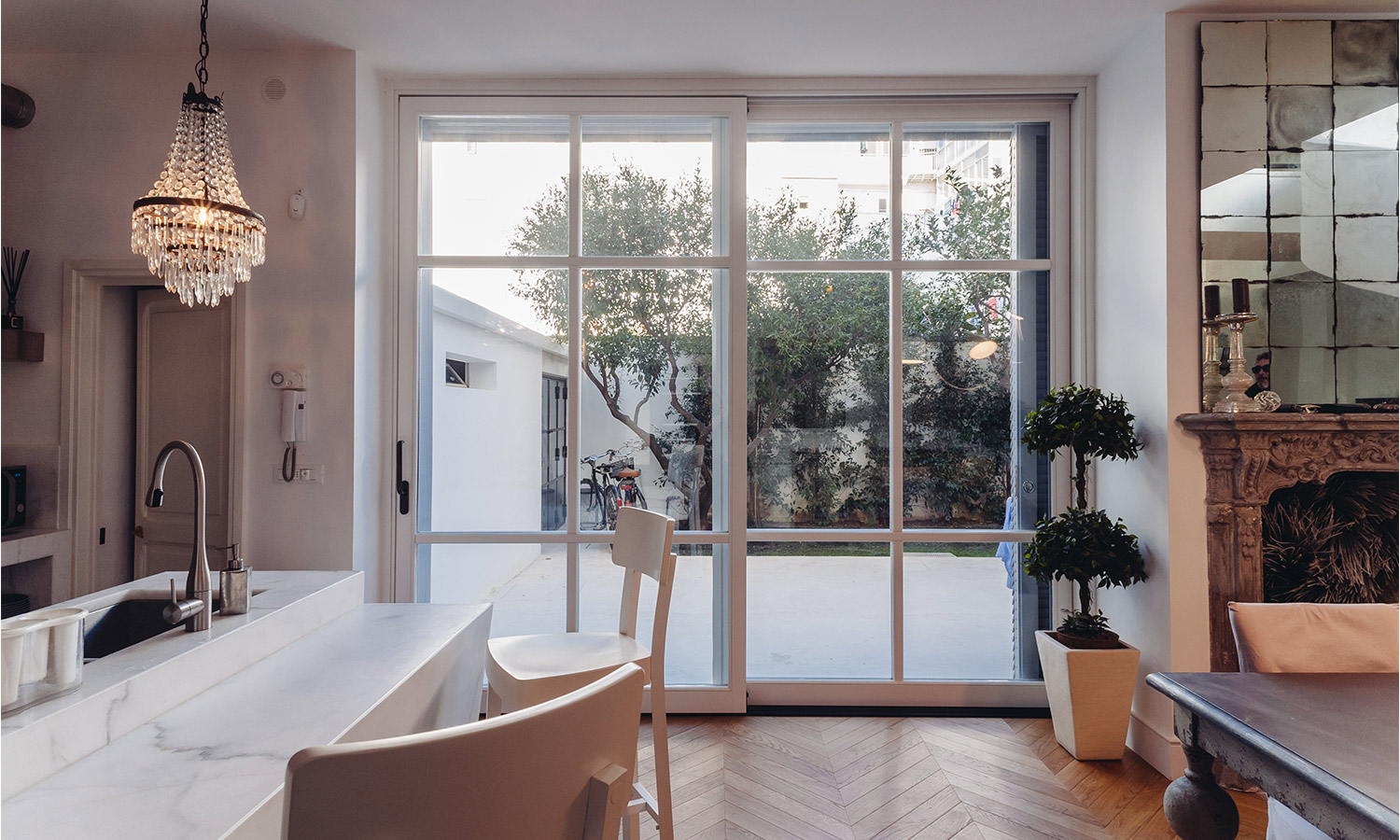 Custom lift-and-slide doors